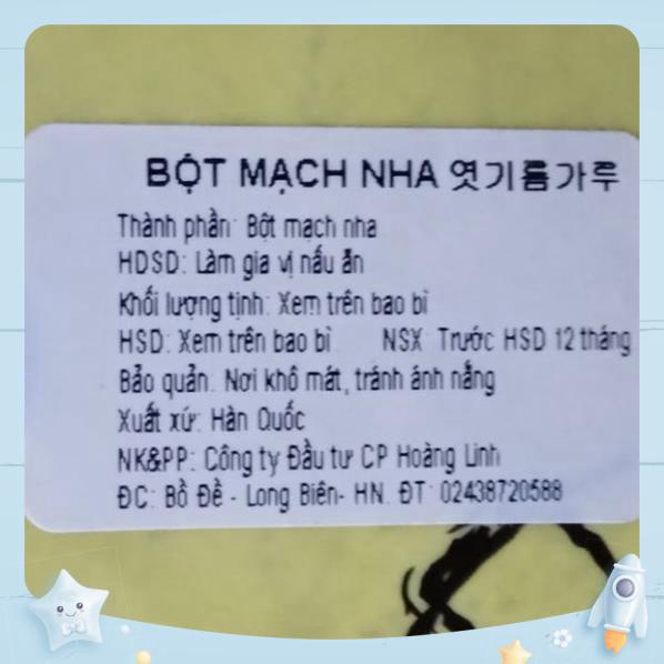 SALE rẻ BỘT MẠCH NHA HÀN QUỐC TUREBAN GÓI 1KG