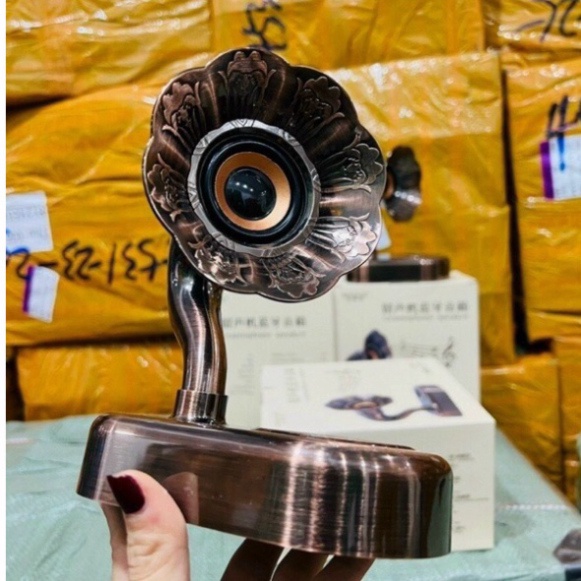 Loa bluetooth MK-77 kiểu dáng cổ điển hình loa kèn,loa không dây mini âm thanh hay làm decor không gian phòng đẹp