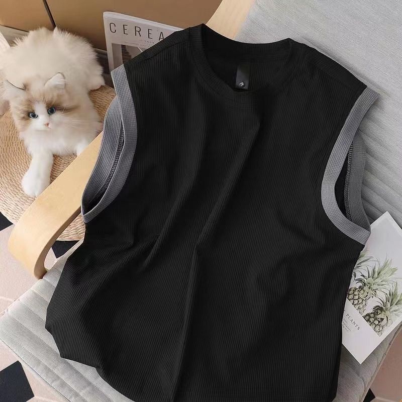 Hàng Có Sẵn!Set Đồ Thể Thao Phối Áo Ba Lỗ Vải Lụa Mát Thời Trang Hè Cá Tính Cho Nam