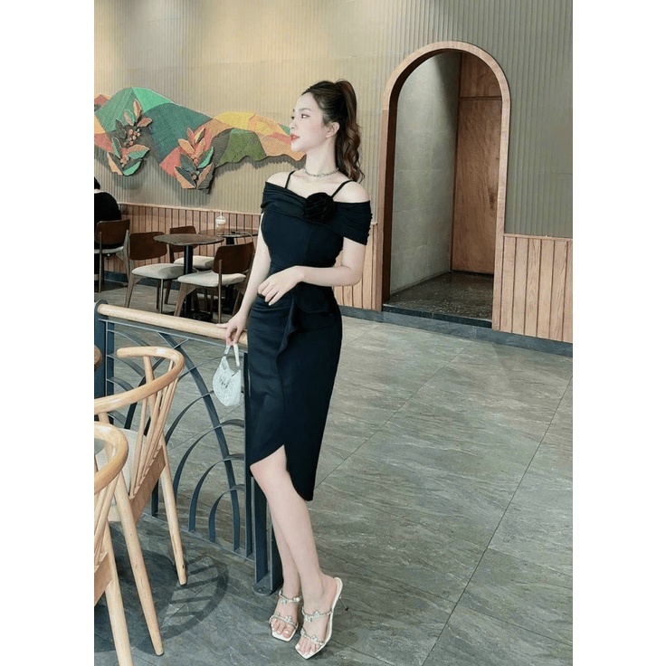 ĐẦM BODY DỰ TIỆC KẾT HOA DÁNG XINH THIẾT KẾ QUYẾN RŨ SANG CHẢNH THỜI TRANG CHỊ EM LANA FASHION