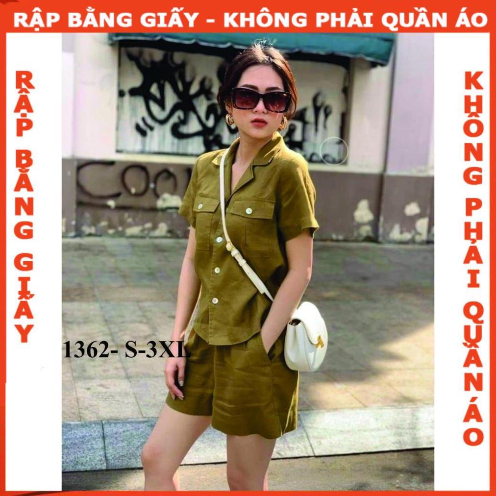 Rập giấy mã 1362 - set quần short áo danton (BẢN VẼ)