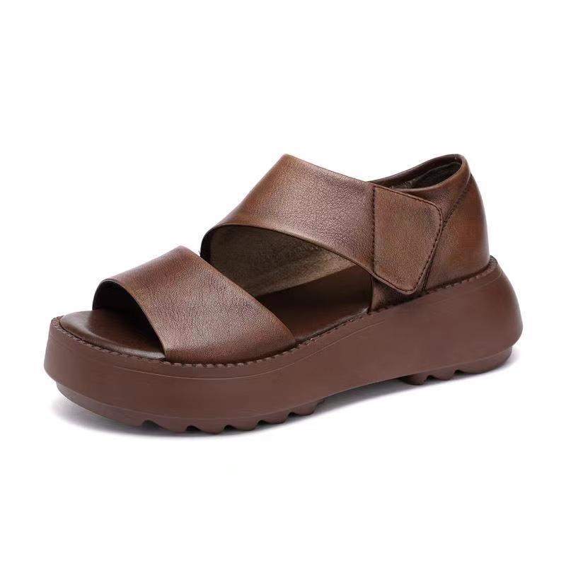 2023 Mới Đồng Màu Phong Cách Giày Sandal Thời Trang Nữ Chất Liệu Thoải Mái Đáy Dày Chống Trơn Trượt Chống Mài Mòn Xăng Đan Thường