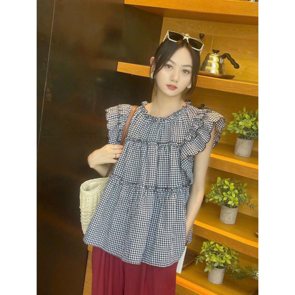 Áo bầu babydoll tay cánh tiên siêu xinh