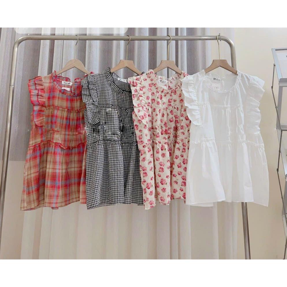 Áo bầu babydoll tay cánh tiên siêu xinh