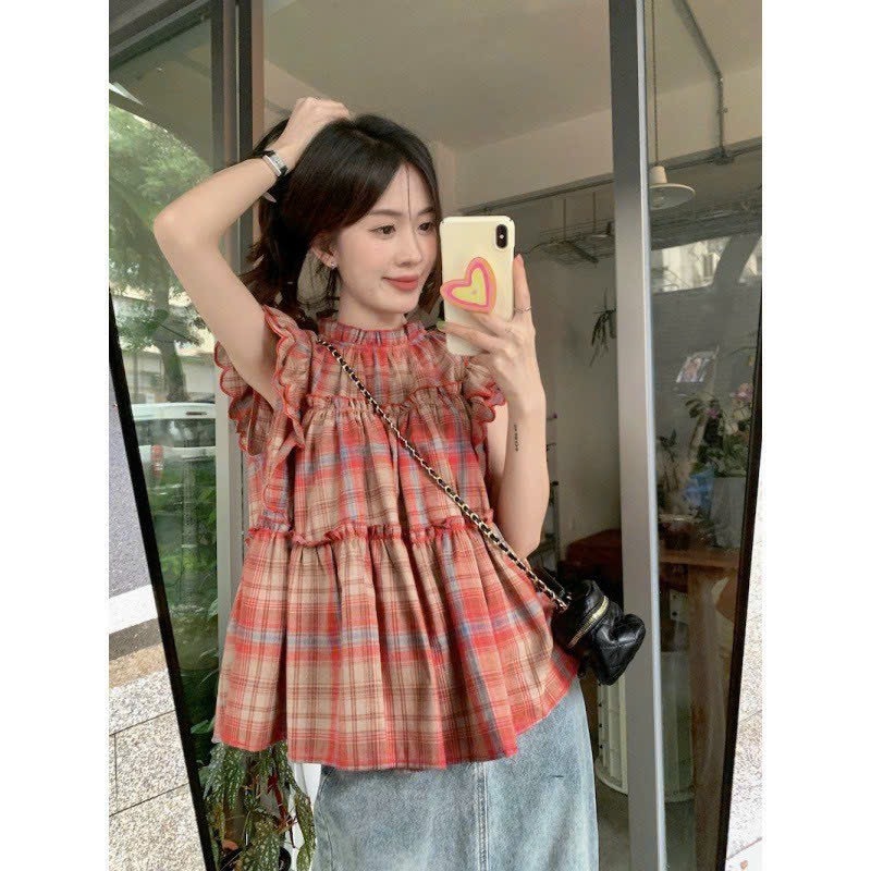 Áo bầu babydoll tay cánh tiên siêu xinh