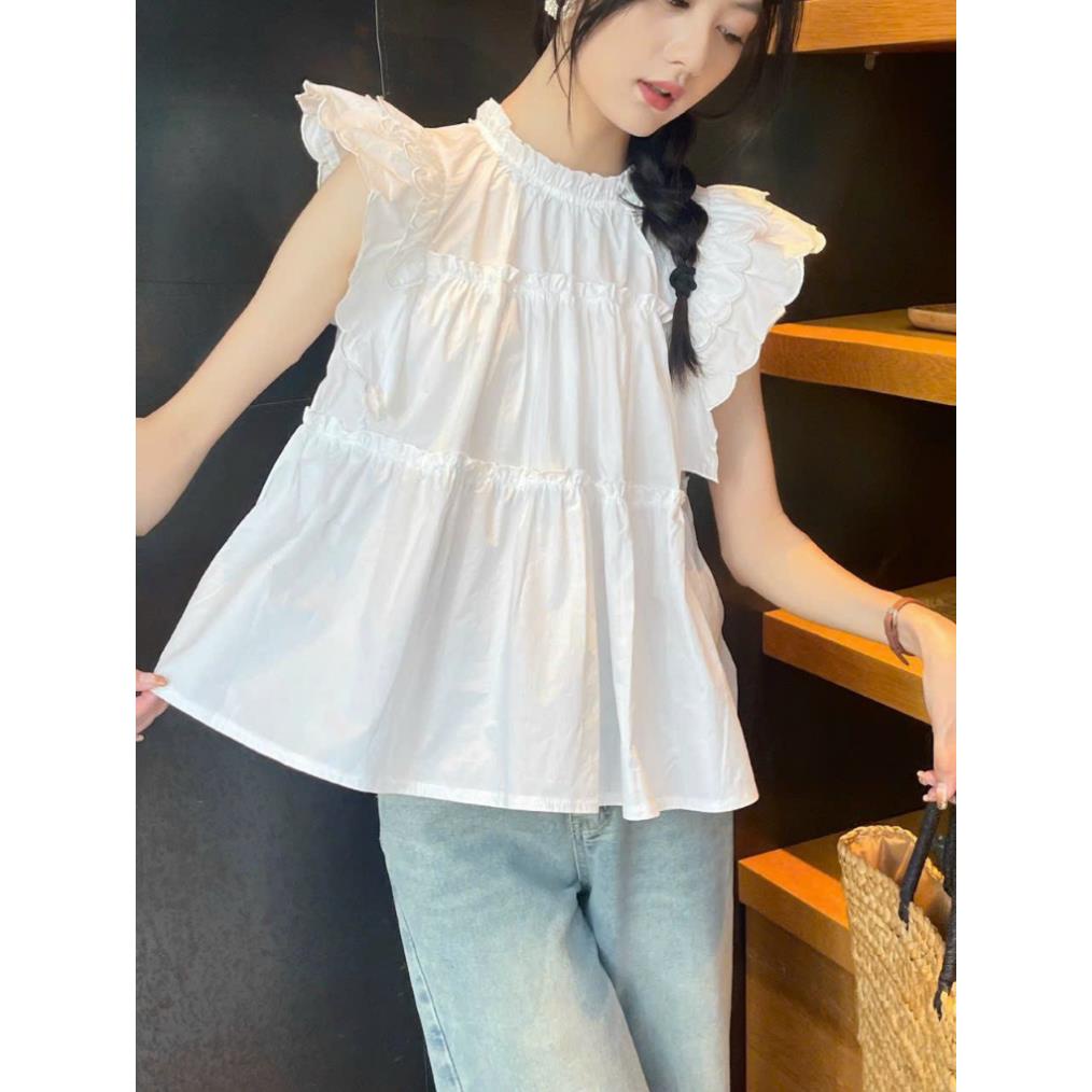 Áo bầu babydoll tay cánh tiên siêu xinh