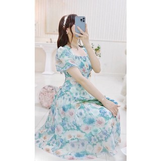 (HCM) Đầm voan 2 lớp có mút lót dây cườm tiểu thư sang trọng thiết kế siêu đẹp , đi chơi dự tiệc LANA FASHION