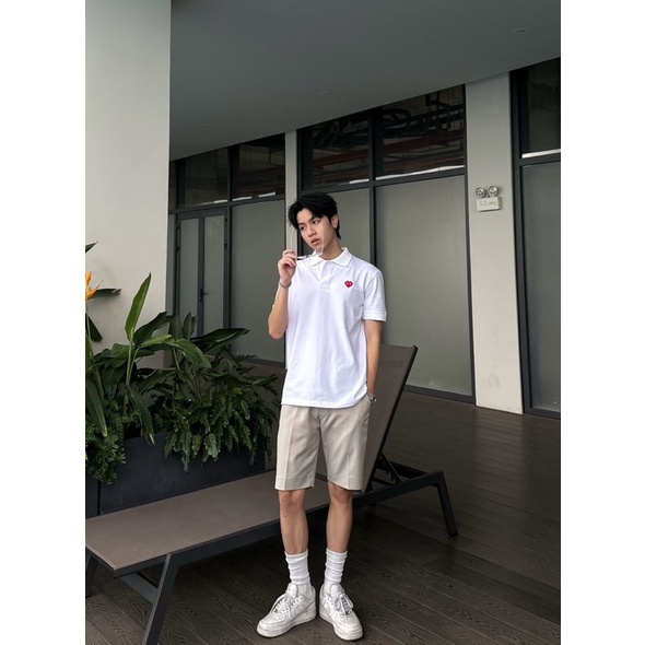 Áo thun tay ngắn polo cổ bẻ, dáng suông, chất liệu thun cá sấu thoáng mát
