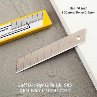 Lưỡi dao rọc giấy 0.5 x 18 x 100mm deli e2011