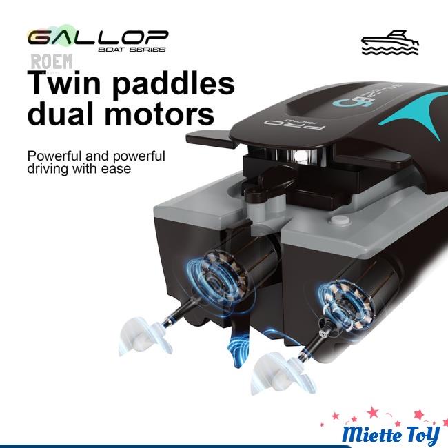 MIE B5 Điều Khiển Từ Xa Tàu Cao Tốc Có Đèn 4 Kênh Động Cơ Kép Thuyền Điều Khiển Từ Xa 2.4 Ghz Cho Quà Tặng Sinh Nhật