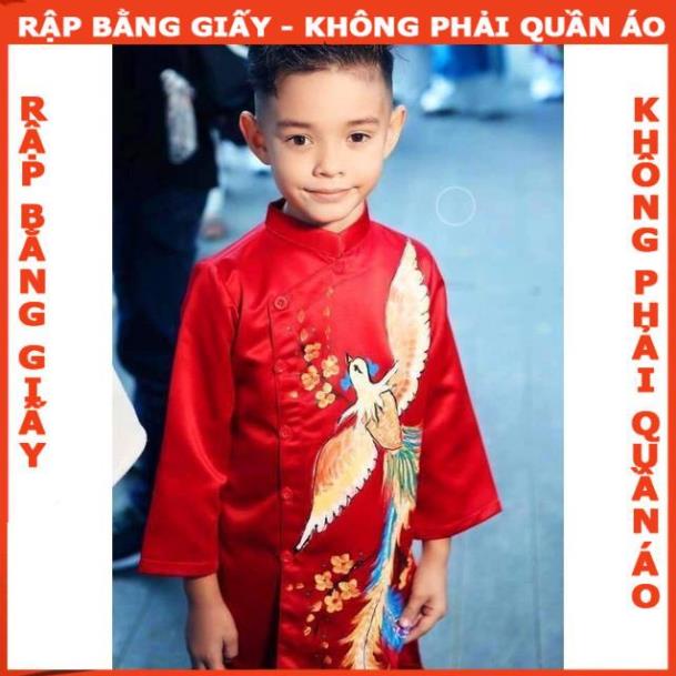 Rập giấy áo dài đỏ bé trai (BẢN VẼ)