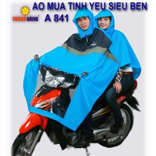 Áo mưa 2 đầu thủ đô vàng áo mưa đi xe máy 1 đầu,2 đầu có kính