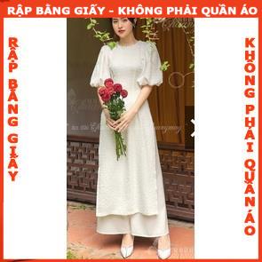 Rập giấy A0 mã Ad18 - nguyên bộ áo dài tay phồng (BẢN VẼ)