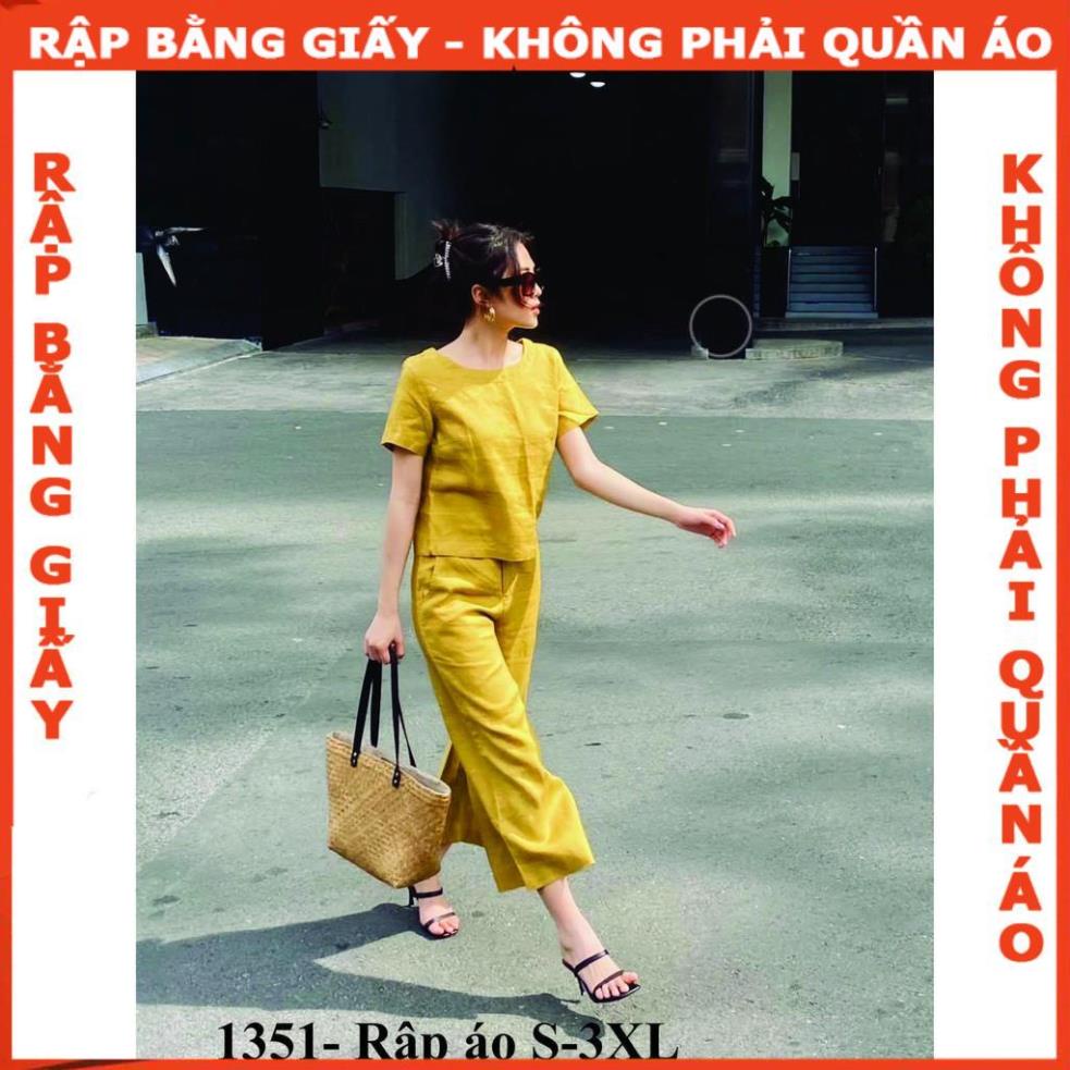 Rập giấy áo mã 1351 - dáng áo croptop (BẢN VẼ)