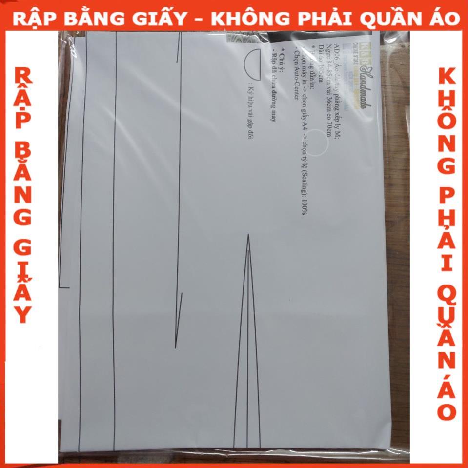 Rập giấy may áo dài tay phồng mã AD06-