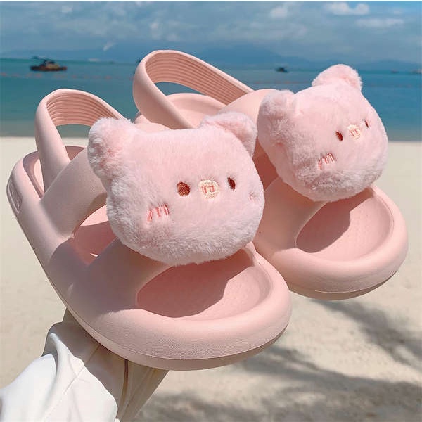 Giày Xăng Đan Đế Dày Dễ Thương Thời Trang Mùa Hè Cho Bạn Gái