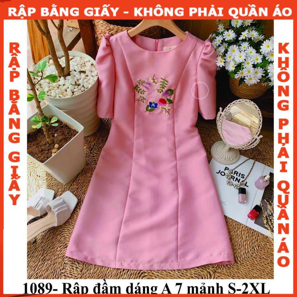 Rập đầm 7 mảnh dáng A mã 1089- rập giấy A0 (BẢN VẼ)