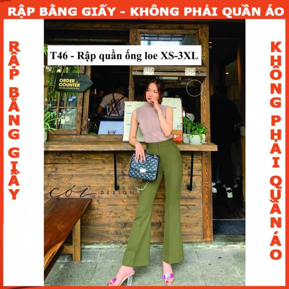 Rập giấy A0 mã T46 - Rập quần loe (BẢN VẼ)