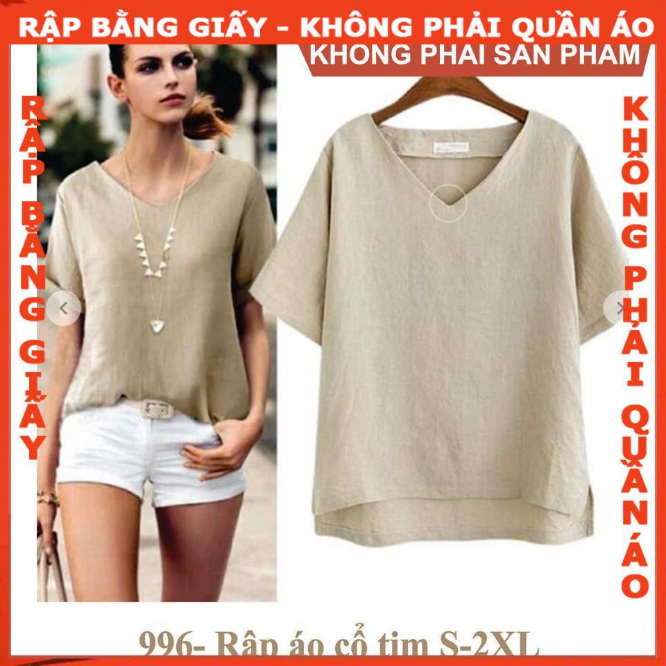 Rập giấy A0 mã 996 - Rập áo cổ tim (Bản vẽ) (BẢN VẼ)