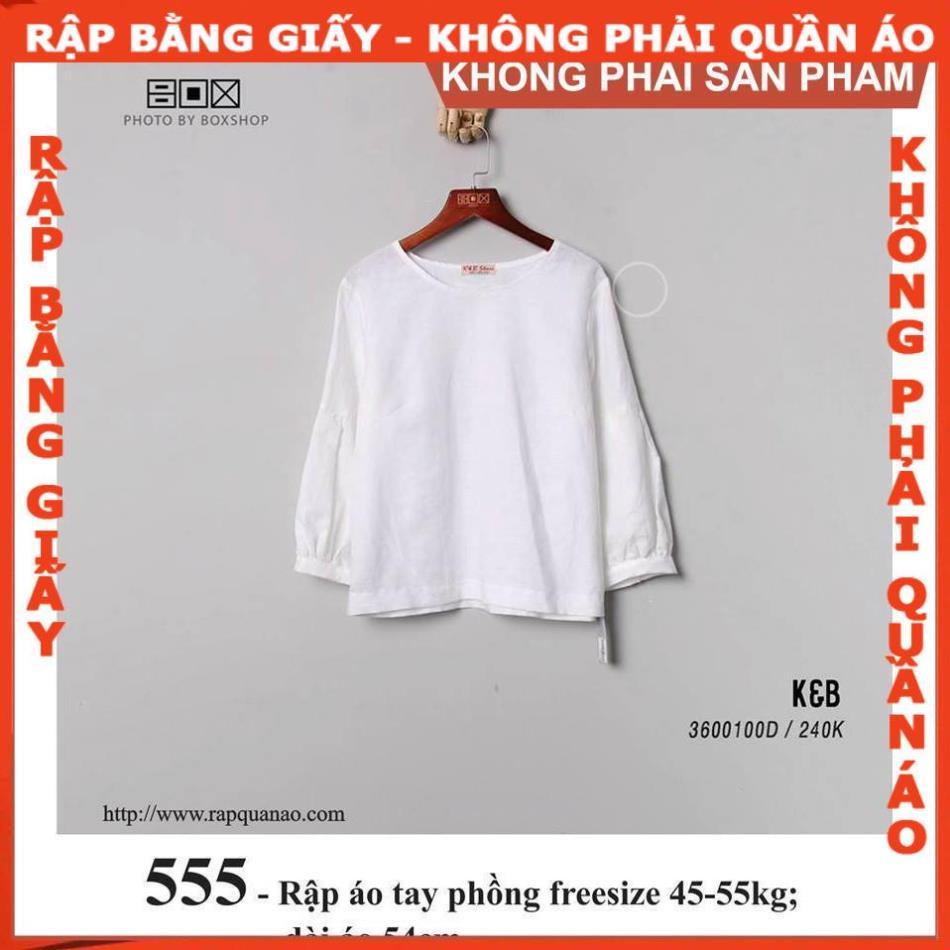 Rập áo croptop tay phồng 555 (Bản vẽ) (BẢN VẼ)