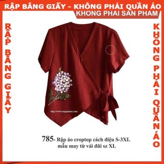 Rập giấy mã 785- rập áo croptop