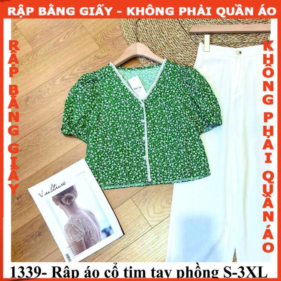 Rập giấy áo cổ tim mã 1339 (BẢN VẼ)