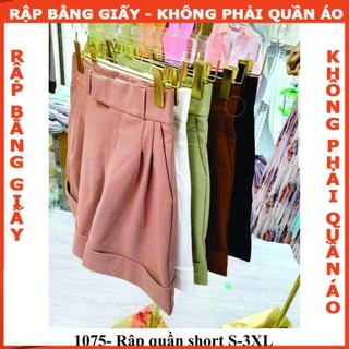 Rập quần short mã 1075- giấy A0 (BẢN VẼ)