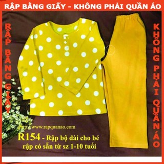 Rập bộ dài tay bé trai - rập giấy mã R154
