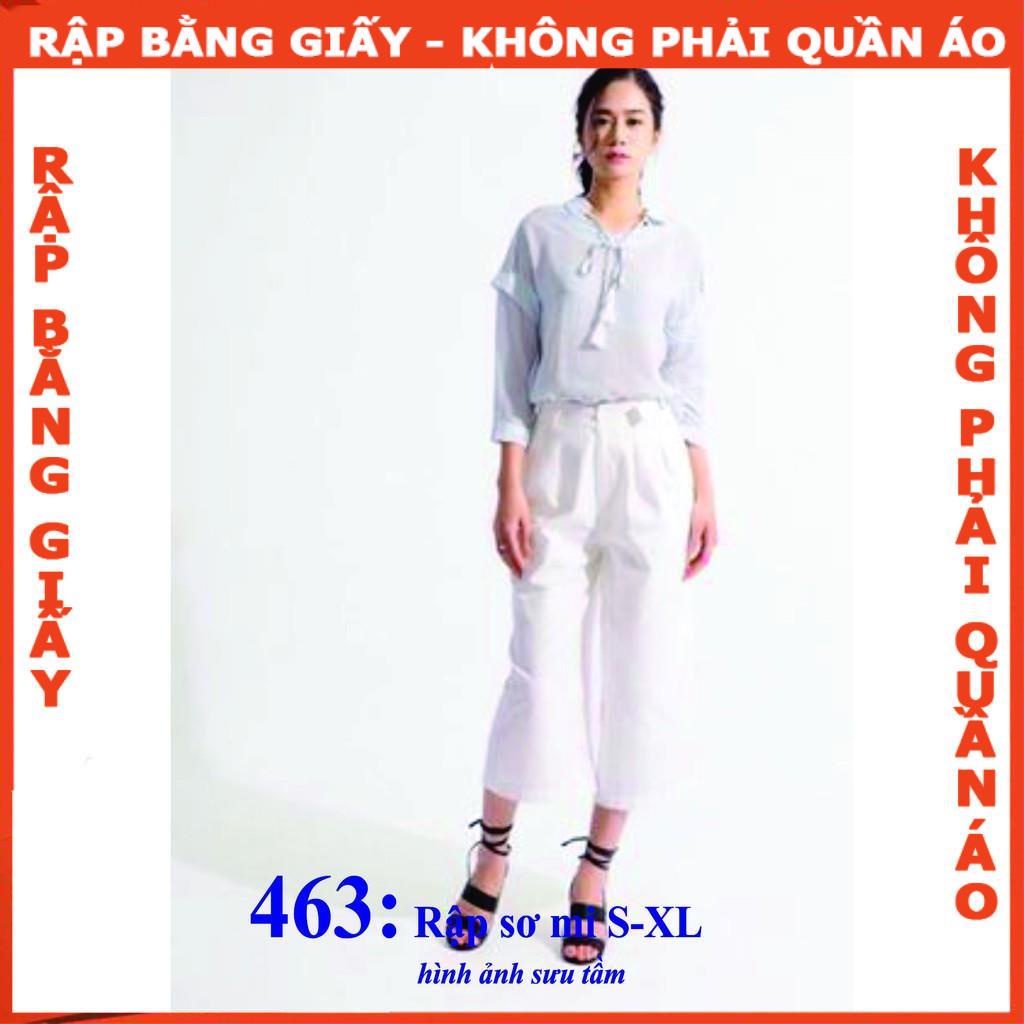 Rập áo sơ mi nữ - Rập giấy A0 in màu mã 463 (Bản vẽ) (BẢN VẼ)