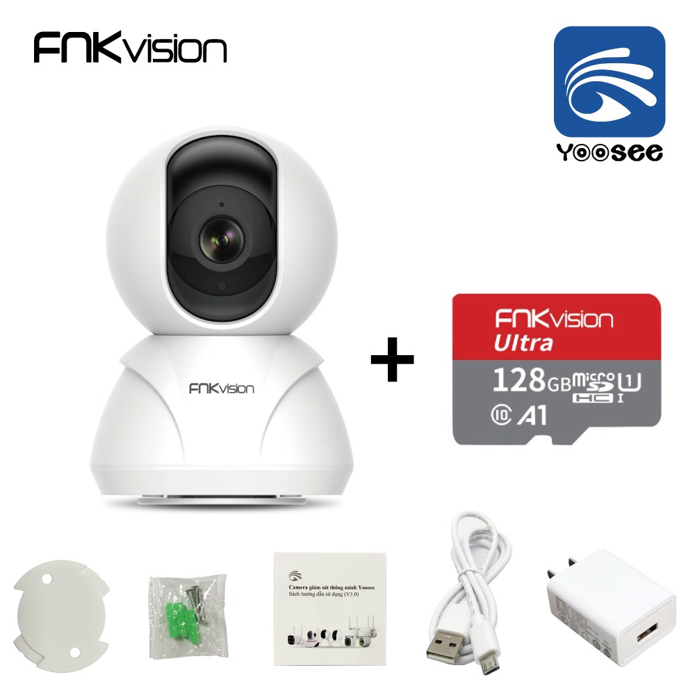 Sale rẻ nhất Camera IP Wifi Yoosee Tiếng Việt quay đêm siêu nét 360 độ phân giải FULL HD 5.0MP Không Dây- Cam