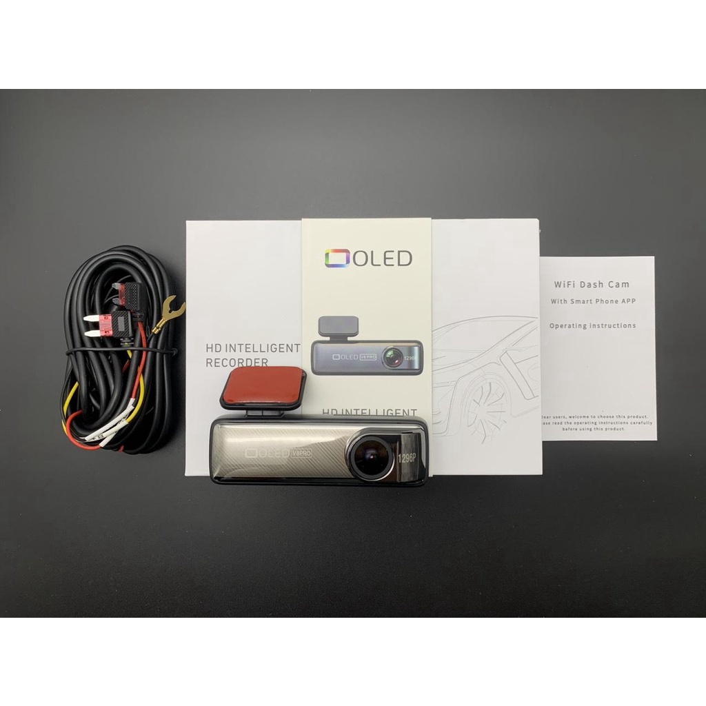 Sale rẻ nhất Camera hành trình OLED V8pro wifi 2K  giám sát đỗ xe 24/7 góc rộng 170 độ app tiếng Việt - cháy hàng