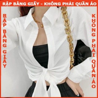 [MUA 5 TẶNG 1] Rập Giấy may áo sơ mi cột nơ mã 1134- (BẢN VẼ)