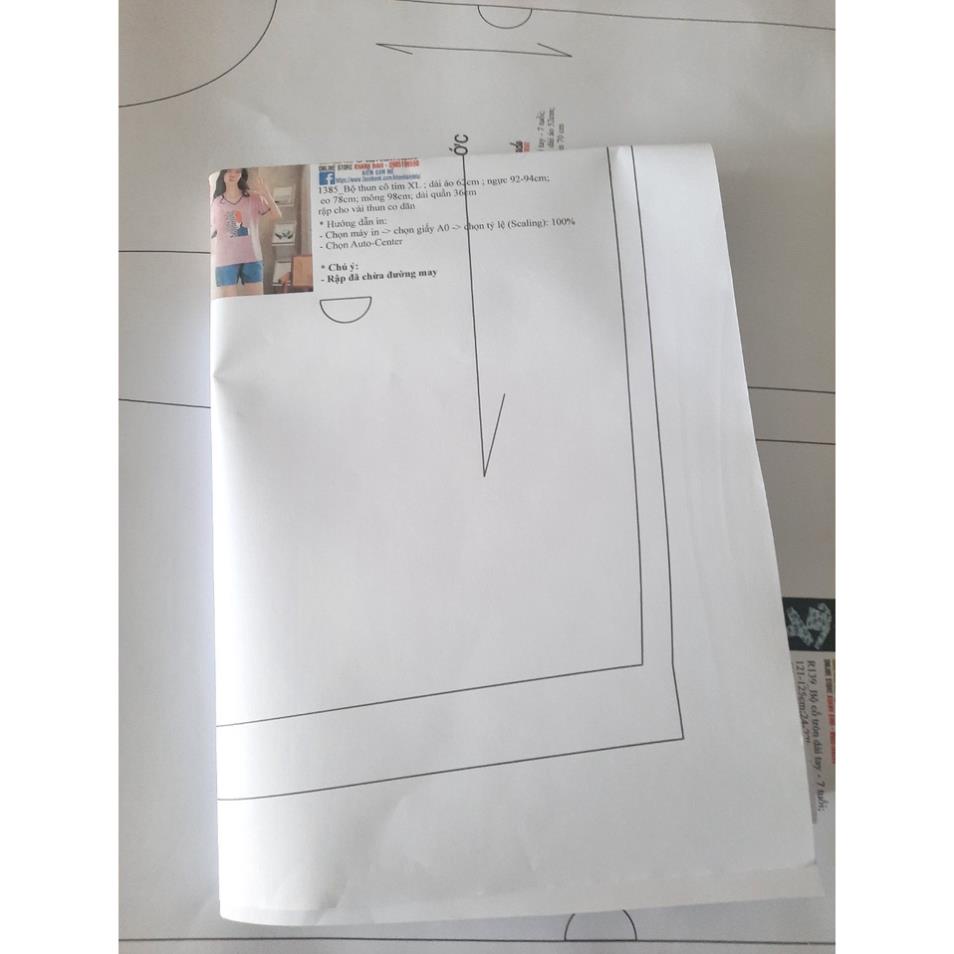 Rập giấy A0 mã 1412 - đầm phối ren cổ vuông
