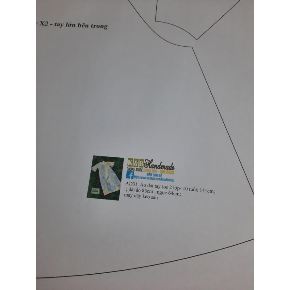 Rập giấy A0 mã AD31- áo dài bé