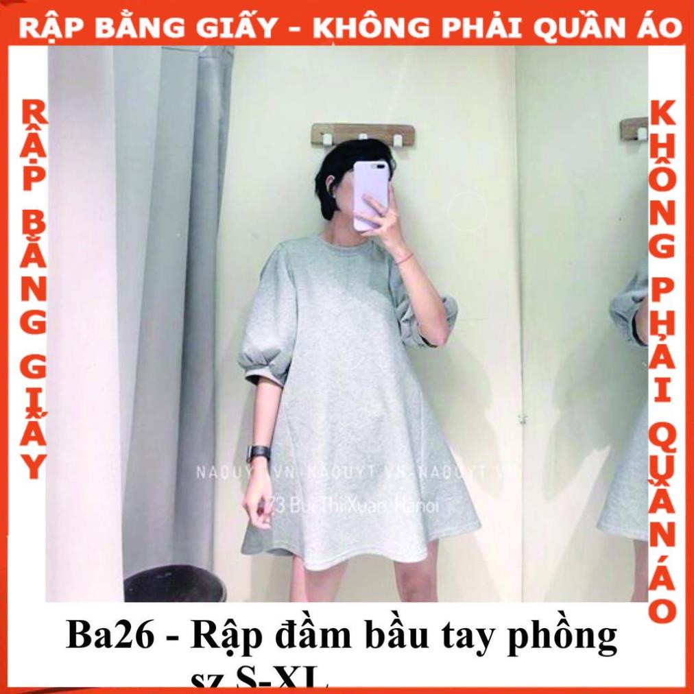 Rập giấy A0 mã BA26 - rập đầm bầu (BẢN VẼ)