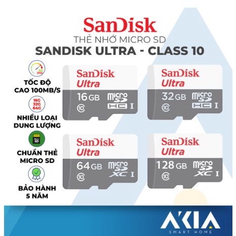 BÁN CHẠY NHẤT Thẻ Nhớ SanDisk 256GB 128GB 64GB 32GB Cho Điện Thoại