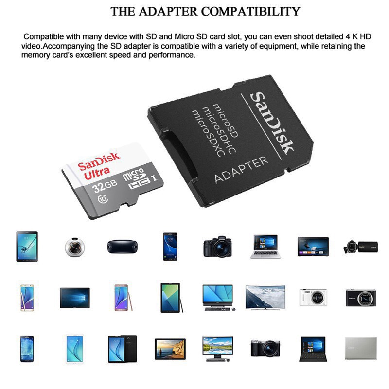 BÁN CHẠY NHẤT Thẻ Nhớ SanDisk 256GB 128GB 64GB 32GB Cho Điện Thoại