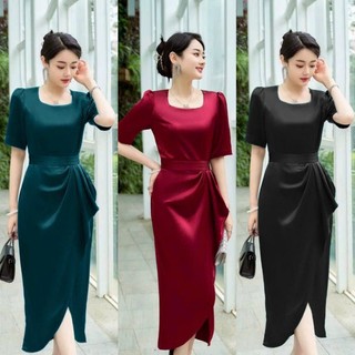 Đầm cổ vuông bèo sang trọng hàng cao cấp-HD TẶNG KÈM HOA TAI THỜI TRANG