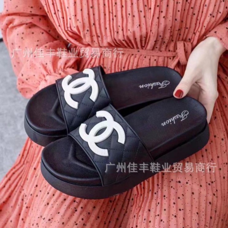 Dép Quai Ngang Nữ Chữ X Độn Đế Hót Trends