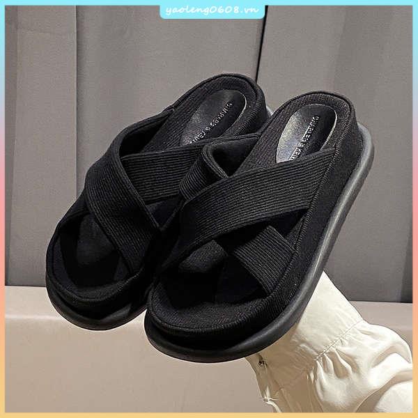 Dép bánh mì dáy dày mùa hè dép bãi biển thư giãn mới