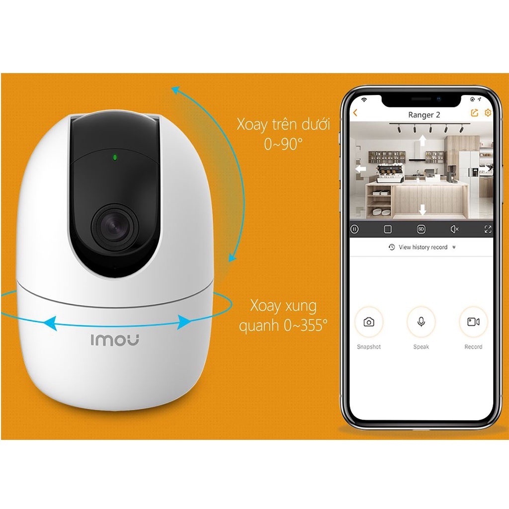 Sale rẻ nhất Camera wifi trong nhà imou ranger 2 A42 4M đàm thoại 2 chiều có cảnh báo chuyển động và còi báo hú hàng chí