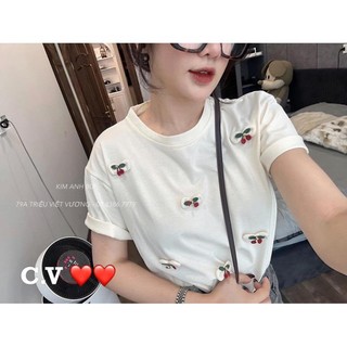 Áo Phông Đính Cherry Hot Hit