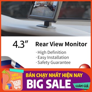 Sale rẻ nhất car rear view monitor tft lcd 4.3 inch 2 way video input hd digital colorful for parking reverse camera sup