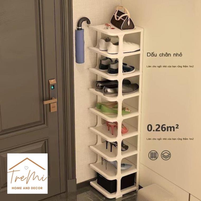 Giá để giày nhập cảnh chắc chắn nhiều tầng tại nhà đơn giản