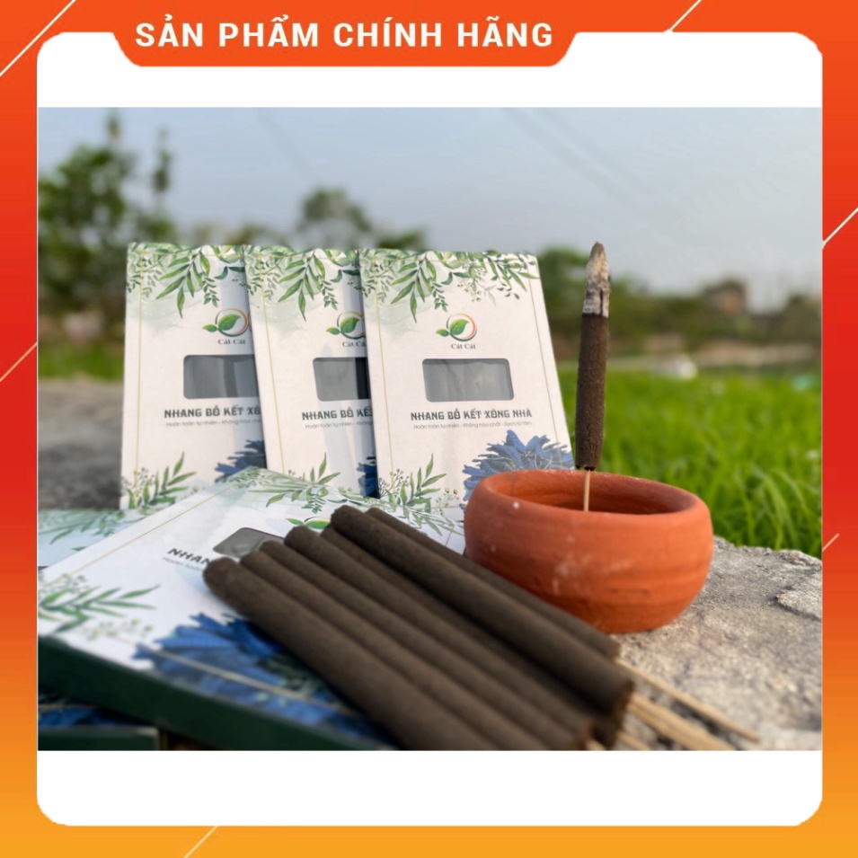 Nhang bồ kết xông nhà Cát Cát nguyên chất sạch 100% từ thiên nhiên giúp thơm nhà, đuổi muỗi an toàn
