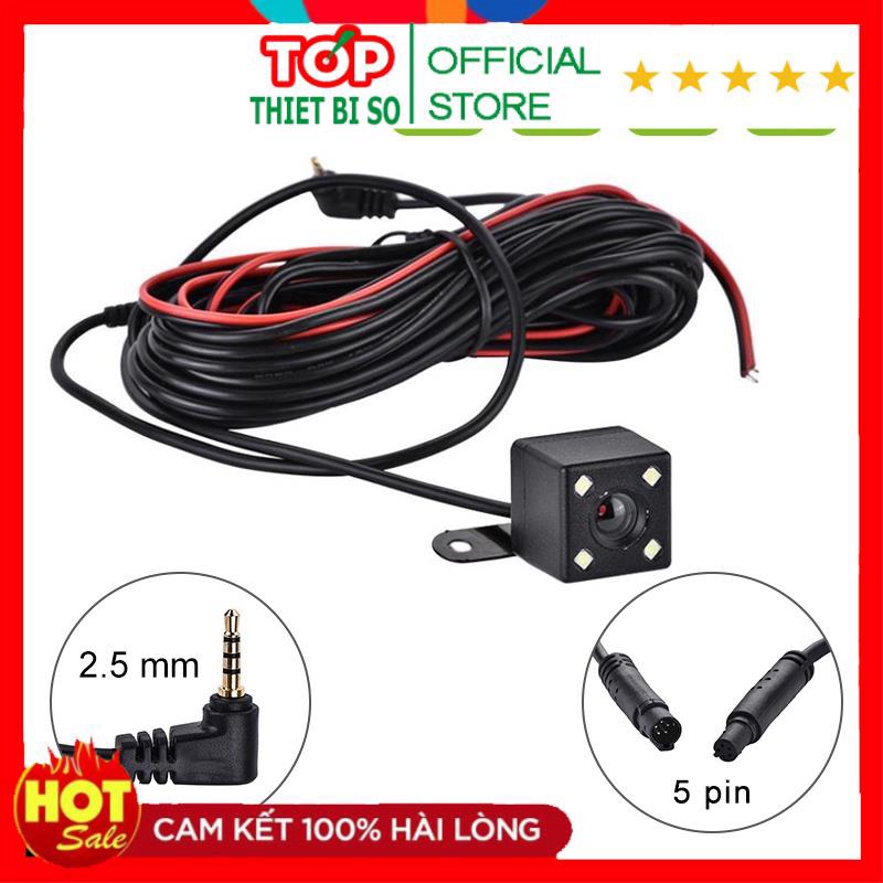 SALE rẻ Camera lùi ONTEKCO lắp cho camera hành trình, jack 2.5, 5 chân loại 4 led, dây tín hiệu dài 5,5m/ 10m