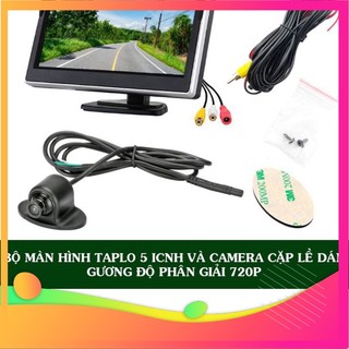 Sale rẻ bộ camera cặp lề dán gương 720p và màn hình taplo 5 inch