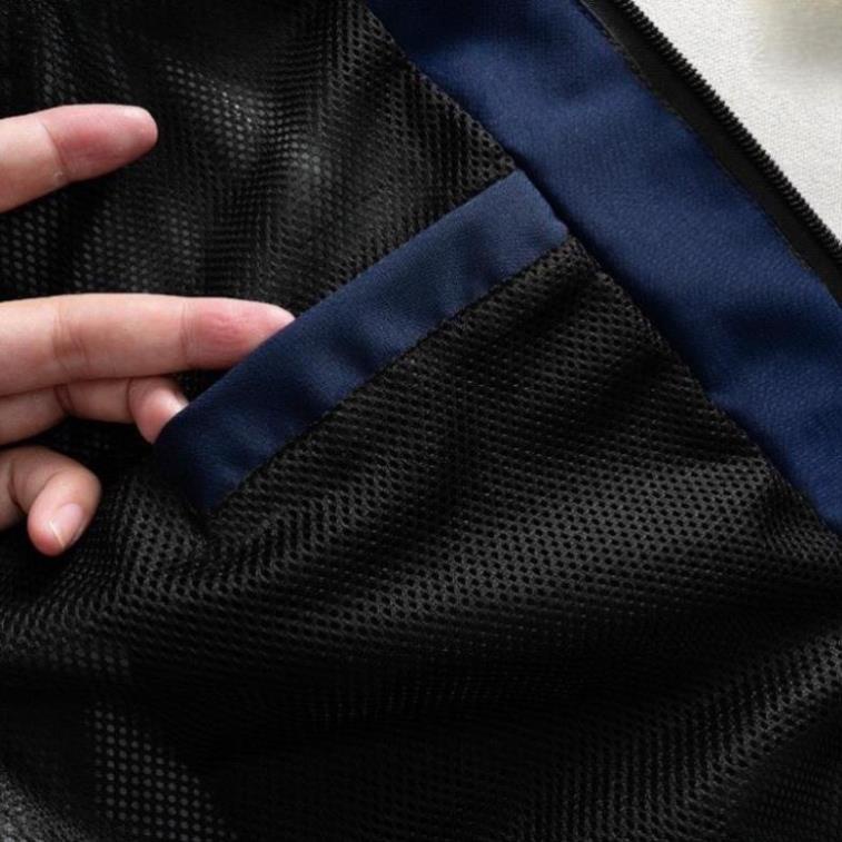 Áo Gió Nam, Áo Gió Thể Thao Vải Tráng Bạc 3 Sọc Chống Thấm Nước - Hinu Official