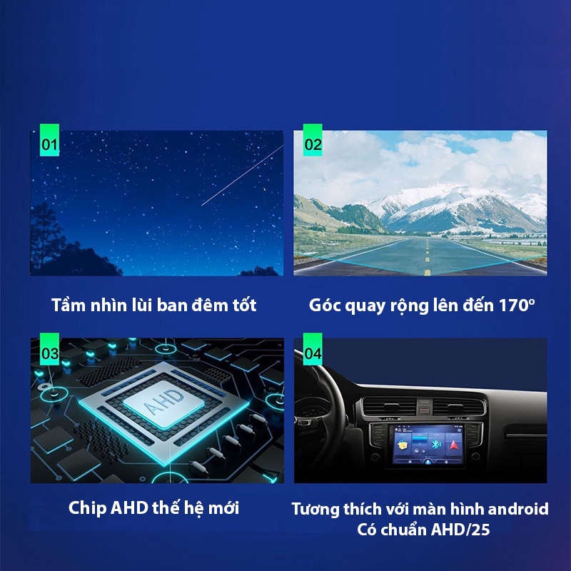 Giá tốt nhất - Bán chạy nhất Camera lùi xe hơi AHD 4K Aurora