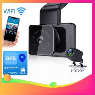 Sale rẻ hàng chính hãng freeship camera hành trình k10 kèm camera lùi wifi gps